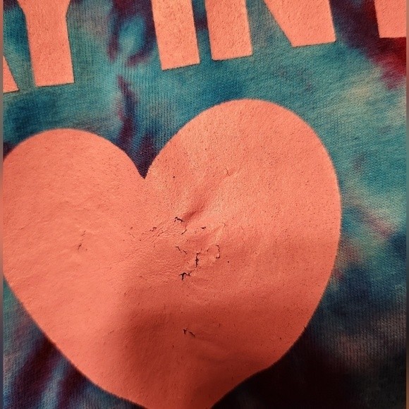 Plus Size Ice Tie Dye Gildan Blue and Dragonfruit Pink Graphic T-Shirt Size 3XL - Picture 3 of 4